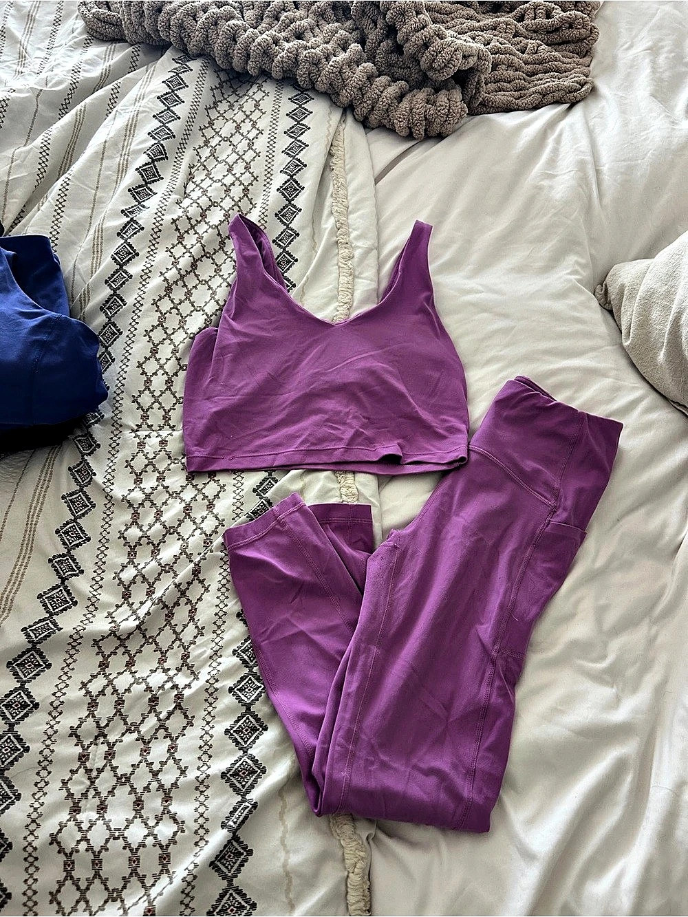 Zella Purple Athletic Set Size Small Like New